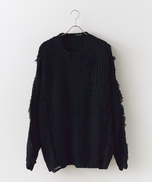 DIESEL ディーゼル　Logo damage knitダメージニット　00s CLEL】High Vintage Design Damage Knit / ハイヴィンテージ
