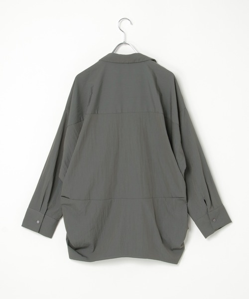 notch.(ノッチ)の「C/Nスキッパーシャツ(シャツ/ブラウス・レディース・オフホワイト/チャコール/ベージュ・M)」の5枚目の写真