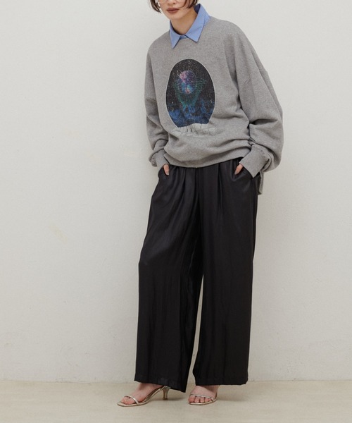 LARUTA(ラルータ)の「【LARUTA】FUTURE LIMITLESS 裏毛プルオーバー(Tシャツ/カットソー・レディース・オフホワイト/グレー/チャコールグレー・FREE)」の21枚目の写真