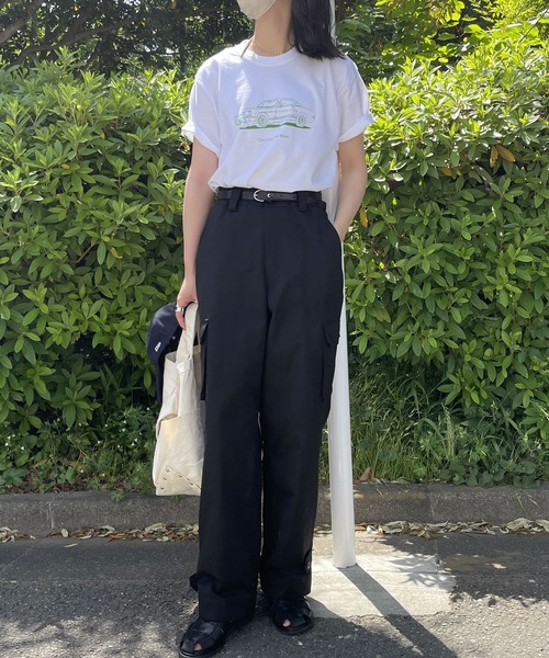 INTERPLAY(インタープレイ)の「【INTERPLAY x AYUMI】M47 type CARGO PANTS(UNISEX)(カーゴパンツ・レディース・ブラック/グレイッシュベージュ・FREE)」の2枚目の写真
