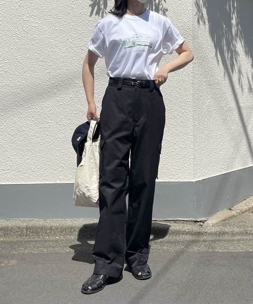 INTERPLAY(インタープレイ)の「【INTERPLAY x AYUMI】M47 type CARGO PANTS(UNISEX)(カーゴパンツ・レディース・ブラック/グレイッシュベージュ・FREE)」の8枚目の写真