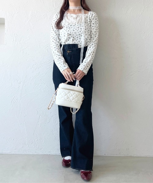 apres jour(アプレジュール)の「レースリボン付きレイヤード風トップス【ZOZOTOWN限定アイテム】(Tシャツ/カットソー・レディース・ブルー/ライトグレー/ピンク・X-LARGE/フリー)」の16枚目の写真