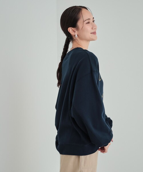 Cutie Blonde(キューティーブロンド)の「【S-LL/洗える】大人カジュアルコーデに プリントアソート 切替ドルマンスウェット(スウェット・レディース・アイボリー系/グレー系1/チャコール/ネイビー系3/ワイン系6/ホワイト系その他6・01/02/03/04)」の22枚目の写真