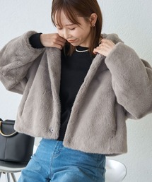 ROPE' PICNIC（ロペピクニック）の「スタンドカラーファーショートコート（ブルゾン）」