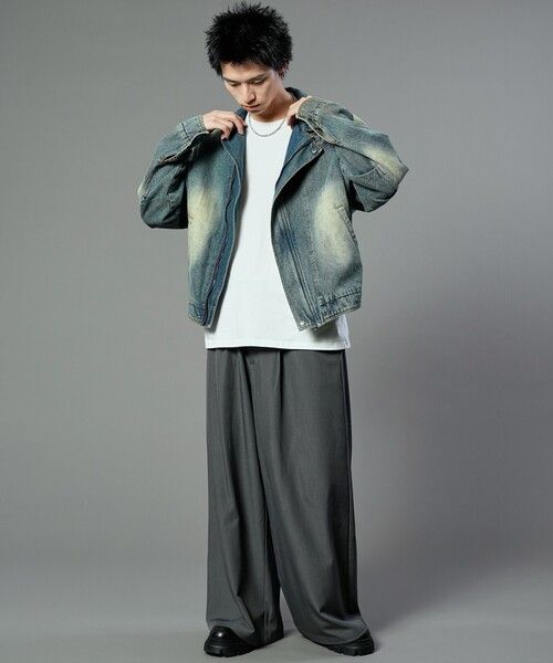 PUBLUX(パブリュクス)の「PUBLUX/パブリュクス ヴィンテージライクデニムジャケット(限定展開)(デニムジャケット・メンズ・ブルー/ブラック・SMALL/MEDIUM/LARGE)」の16枚目の写真