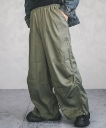 Knee tuck super wide pull on pants / ニータックスーパーワイドプルオンパンツ