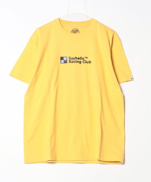 SAYHELLO(セイハロー)の「【SAY HELLO】セイハロー Racing Club S/S Tee(Tシャツ/カットソー・メンズ・ブラック/イエロー系その他/ホワイト・LARGE/X-LARGE/MEDIUM)」の1枚目の写真