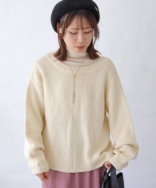 Crisp（クリスプ）の「2wayリボンニットカーディガン（ニット/セーター・レディース・レッド/アイボリー/グレイッシュベージュ・FREE）」の15枚目の写真