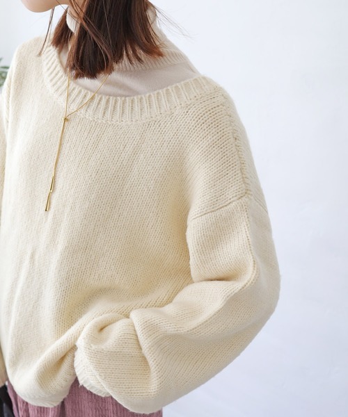 Crisp（クリスプ）の「2wayリボンニットカーディガン（ニット/セーター・レディース・レッド/アイボリー/グレイッシュベージュ・FREE）」の16枚目の写真