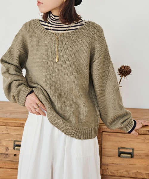 Crisp（クリスプ）の「2wayリボンニットカーディガン（ニット/セーター・レディース・レッド/アイボリー/グレイッシュベージュ・FREE）」の20枚目の写真