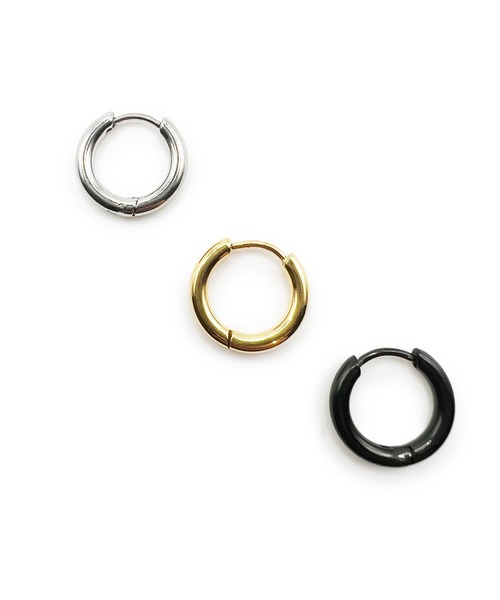 Import & Select(インポートアンドセレクト)の「KISHOKACHI 希少価値 シンプルクリッカーステンレスピアス 内径15mm(ピアス(片耳用)・メンズ・ブラック/シルバー/ゴールド・FREE)」の16枚目の写真