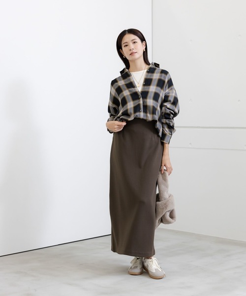 Elura(エルーラ)の「大人リュクスナロースカート/133668(スカート・レディース・ブラック/ベージュ/ダークブラウン・LARGE/MEDIUM)」の10枚目の写真