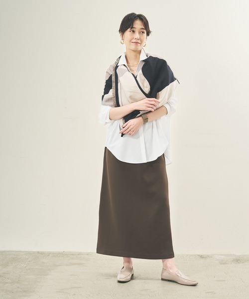 Elura(エルーラ)の「大人リュクスナロースカート/133668(スカート・レディース・ブラック/ベージュ/ダークブラウン・LARGE/MEDIUM)」の8枚目の写真