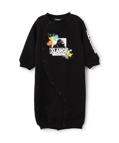 XLARGE KIDS（エクストララージキッズ）の「ペイントOGゴリラ2WAYオール（ロンパース・キッズ・グリーン/ブラック/トップグレー・50-70cm）」の4枚目の写真