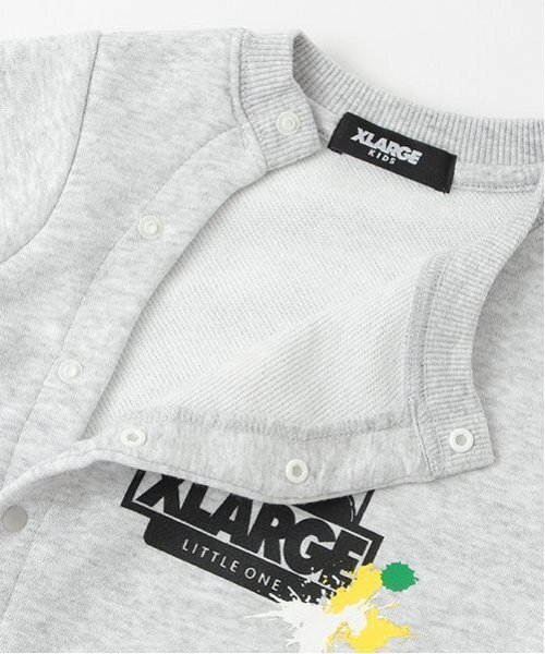 XLARGE KIDS（エクストララージキッズ）の「ペイントOGゴリラ2WAYオール（ロンパース・キッズ・グリーン/ブラック/トップグレー・50-70cm）」の7枚目の写真