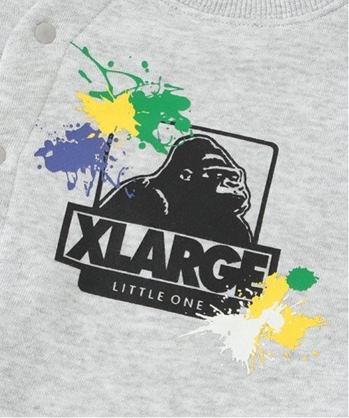 XLARGE KIDS（エクストララージキッズ）の「ペイントOGゴリラ2WAYオール（ロンパース・キッズ・グリーン/ブラック/トップグレー・50-70cm）」の10枚目の写真