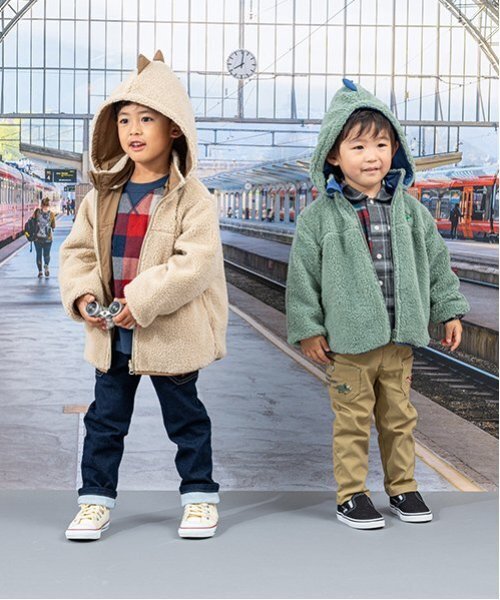 kladskap（クレードスコープ）の「恐竜ロング丈ストレートパンツ（チノパンツ・キッズ・ベージュ/ネイビー・90cm/100cm/110cm/120cm/130cm）」の16枚目の写真