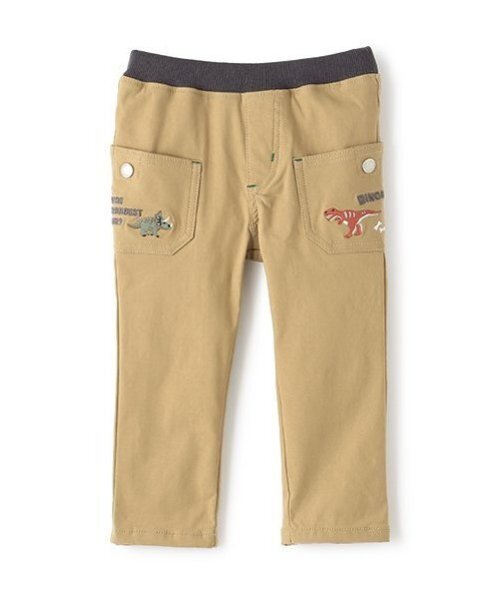 kladskap（クレードスコープ）の「恐竜ロング丈ストレートパンツ（チノパンツ・キッズ・ベージュ/ネイビー・90cm/100cm/110cm/120cm/130cm）」の3枚目の写真