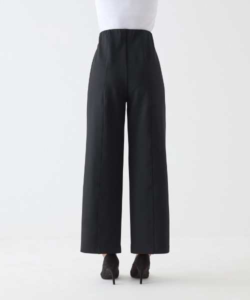 Tuche(トゥシェ)の「Tuche/トゥシェ スタイルアップ セミワイドパンツ 裏起毛(その他パンツ・レディース・ブラック/ネイビー・MEDIUM/LARGE)」の6枚目の写真