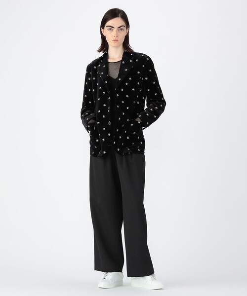 CABaN ベロアローズプリント テーラードジャケット（テーラード