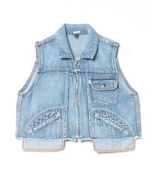 【FILL THE BILL】フィルザビル CROPPED DENIM VEST