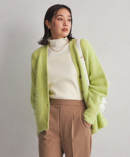 green label relaxing(グリーンレーベルリラクシング)の「【WEB限定】<at ease>リブ ニット プルオーバー -ウォッシャブル-(ニット/セーター・レディース・オフホワイト/ブラック/グレー・FREE)」の6枚目の写真