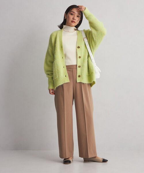 green label relaxing(グリーンレーベルリラクシング)の「【WEB限定】<at ease>リブ ニット プルオーバー -ウォッシャブル-(ニット/セーター・レディース・オフホワイト/ブラック/グレー・FREE)」の7枚目の写真