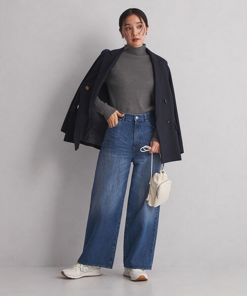 green label relaxing(グリーンレーベルリラクシング)の「【WEB限定】<at ease>リブ ニット プルオーバー -ウォッシャブル-(ニット/セーター・レディース・オフホワイト/ブラック/グレー・FREE)」の8枚目の写真