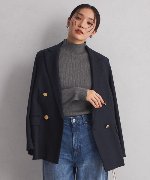 green label relaxing(グリーンレーベルリラクシング)の「【WEB限定】<at ease>リブ ニット プルオーバー -ウォッシャブル-(ニット/セーター・レディース・オフホワイト/ブラック/グレー・FREE)」の9枚目の写真