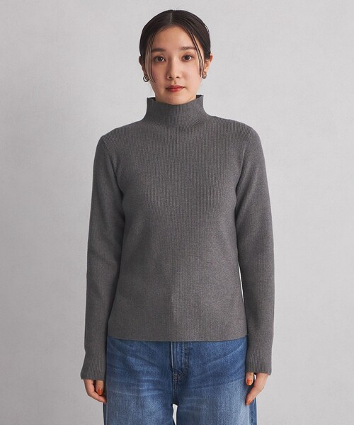 green label relaxing(グリーンレーベルリラクシング)の「【WEB限定】<at ease>リブ ニット プルオーバー -ウォッシャブル-(ニット/セーター・レディース・オフホワイト/ブラック/グレー・FREE)」の14枚目の写真