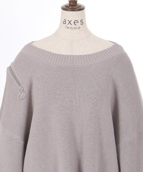 axes femme(アクシーズファム)の「ショルダージップニット(ニット/セーター・レディース・ブラック/グレー/ワイン・FREE)」の12枚目の写真