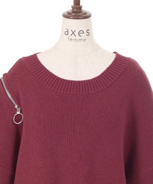 axes femme(アクシーズファム)の「ショルダージップニット(ニット/セーター・レディース・ブラック/グレー/ワイン・FREE)」の21枚目の写真