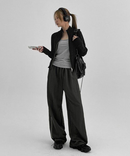 BLACKUP（ブラックアップ）の「[MADE] ベーシックケーブルニットジップアップ（パーカー・レディース・ブラック/グレー・ONESIZE）」の10枚目の写真