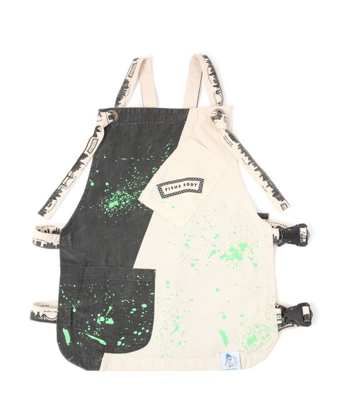 フィッシュエディ☆てぃらさんコラボ☆エプロン FISHEDDY(フィッシュエディ)×てぃらコラボ PAINTBIBSエプロン