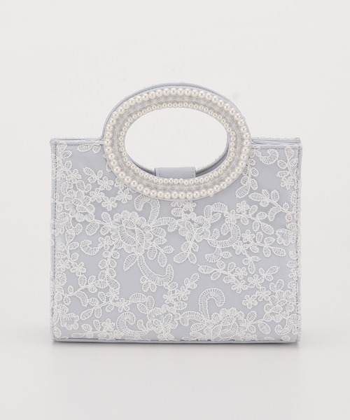 haremode（ハレモード）の「ハンドパール刺繍 パーティ オケージョン バッグ（クラッチバッグ・レディース・シルバー/ブラック/ベージュ・FREE）」の3枚目の写真