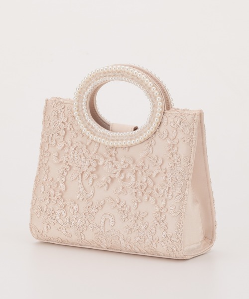 haremode（ハレモード）の「ハンドパール刺繍 パーティ オケージョン バッグ（クラッチバッグ・レディース・シルバー/ブラック/ベージュ・FREE）」の7枚目の写真