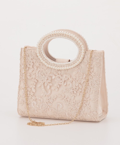 haremode（ハレモード）の「ハンドパール刺繍 パーティ オケージョン バッグ（クラッチバッグ・レディース・シルバー/ブラック/ベージュ・FREE）」の9枚目の写真