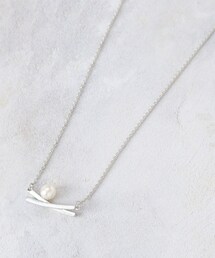 クロスメタルパール調ショートネックレス【入卒対応可】