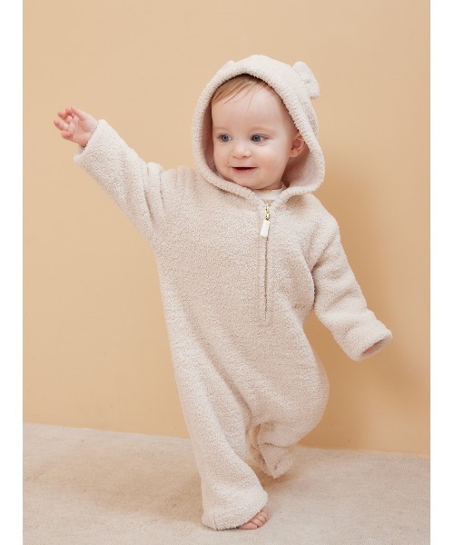 新品 限定カラーあり】【BABY】パウダーベアロンパース（ロンパース ルームウェア・パジャマ