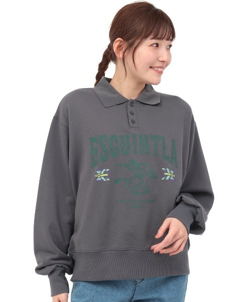 チチカカ(チチカカ)の「スキッパースウェットプルオーバー(スウェット・レディース・レッド/チャコールグレー/ブルー・FREE)」の7枚目の写真