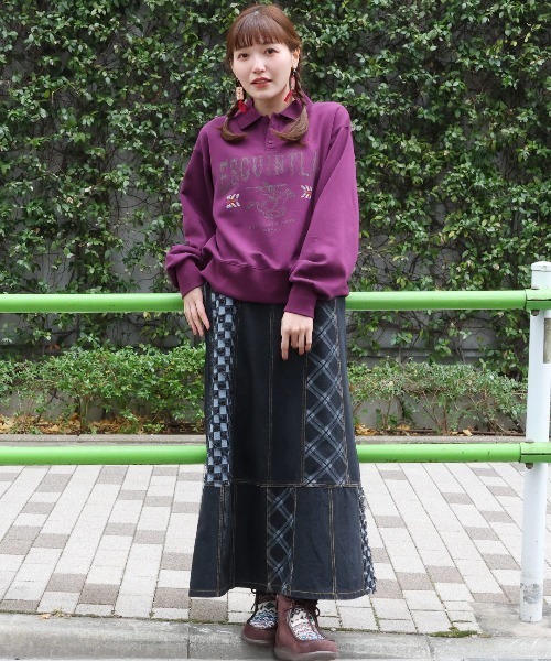 チチカカ(チチカカ)の「スキッパースウェットプルオーバー(スウェット・レディース・レッド/チャコールグレー/ブルー・FREE)」の6枚目の写真