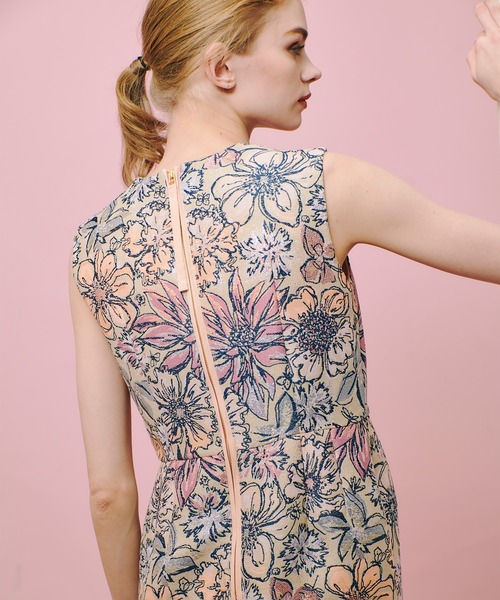 セール】【LOULOU WILLOUGHBY】MALHIAフラワージャガードノースリ