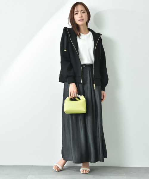 INTERPLANET（インタープラネット）の「ダンボールＺＩＰパーカー（パーカー・レディース・ネイビー/ブラック/グレイッシュベージュ/グレー/ダークグレー/アイボリー・FREE）」の17枚目の写真