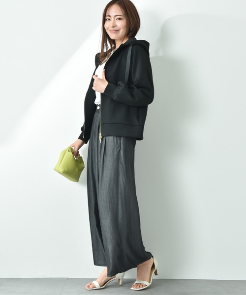 INTERPLANET（インタープラネット）の「ダンボールＺＩＰパーカー（パーカー・レディース・ネイビー/ブラック/グレイッシュベージュ/グレー/ダークグレー/アイボリー・FREE）」の16枚目の写真