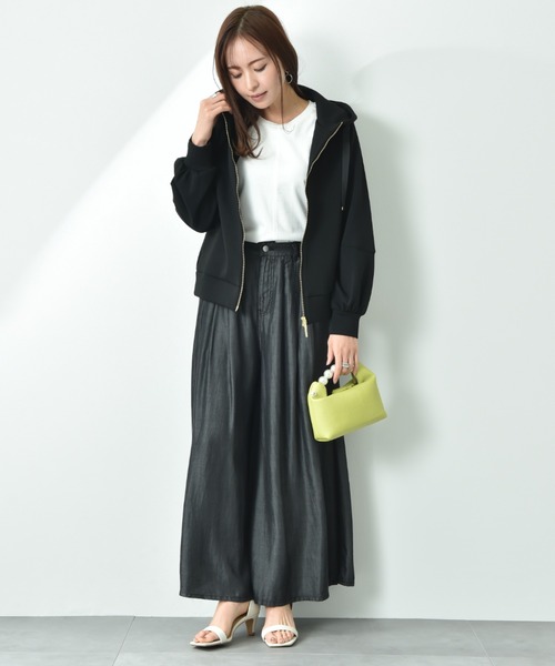 INTERPLANET（インタープラネット）の「ダンボールＺＩＰパーカー（パーカー・レディース・ネイビー/ブラック/グレイッシュベージュ/グレー/ダークグレー/アイボリー・FREE）」の15枚目の写真