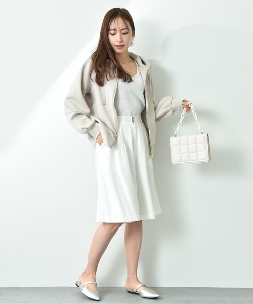 INTERPLANET（インタープラネット）の「ダンボールＺＩＰパーカー（パーカー・レディース・ネイビー/ブラック/グレイッシュベージュ/グレー/ダークグレー/アイボリー・FREE）」の11枚目の写真