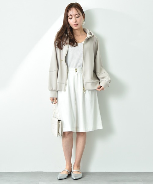 INTERPLANET（インタープラネット）の「ダンボールＺＩＰパーカー（パーカー・レディース・ネイビー/ブラック/グレイッシュベージュ/グレー/ダークグレー/アイボリー・FREE）」の12枚目の写真