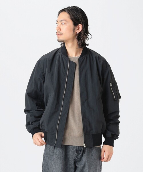 B:MING by BEAMS（ビーミングバイビームス）の「撥水 CORDURA(R) MA-1（MA-1・メンズ・ブラック/オリーブ・S/M/L/XL）」の14枚目の写真