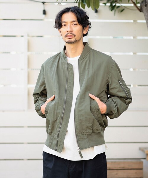 B:MING by BEAMS（ビーミングバイビームス）の「撥水 CORDURA(R) MA-1（MA-1・メンズ・ブラック/オリーブ・S/M/L/XL）」の16枚目の写真