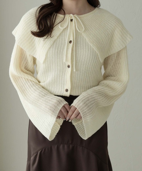 Bibiy NUNA RIBBON BLOUSE グリッターニットカーディガン Bibiy NUNA RIBBON BLOUSE グリッターニットカーディガン - メルカリ